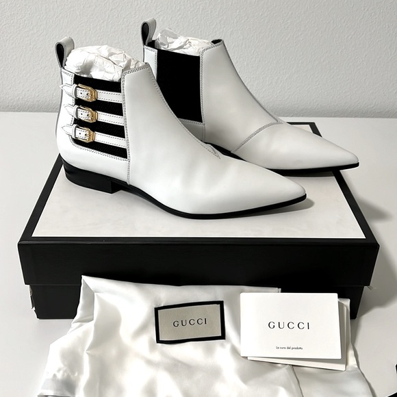 NWT NIB new GUCCI Cordovan Womens Lux Leather point Ankle Boot size 40, US 10 - Picture 16 of 16